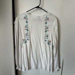 Seraphine embroidered maternity blouse top size 12